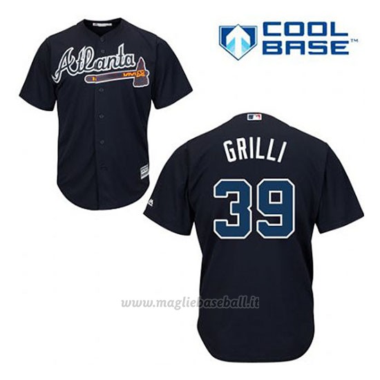 Maglia Baseball Uomo Atlanta Braves 39 Jason Grilli Blu Alterner Cool Base